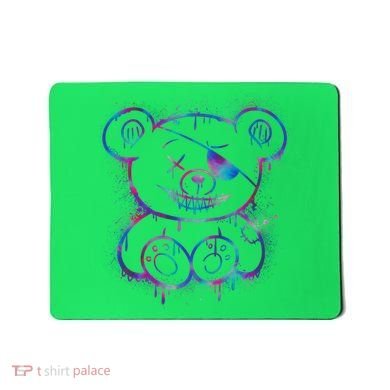Emo Punk Teddy Bear Graffiti Mousepad