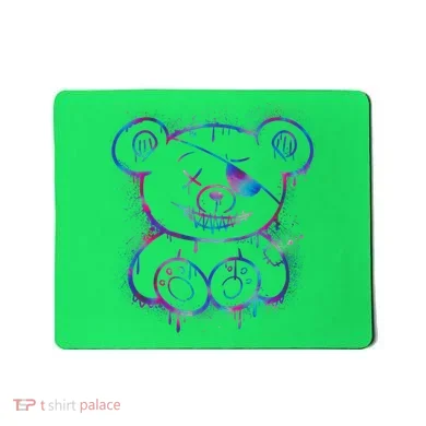 Emo Punk Teddy Bear Graffiti Mousepad