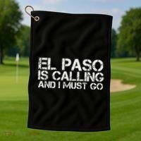 El Paso Tx Texas Funny City Trip Home Roots Usa Gift Golf Towel thumb 1
