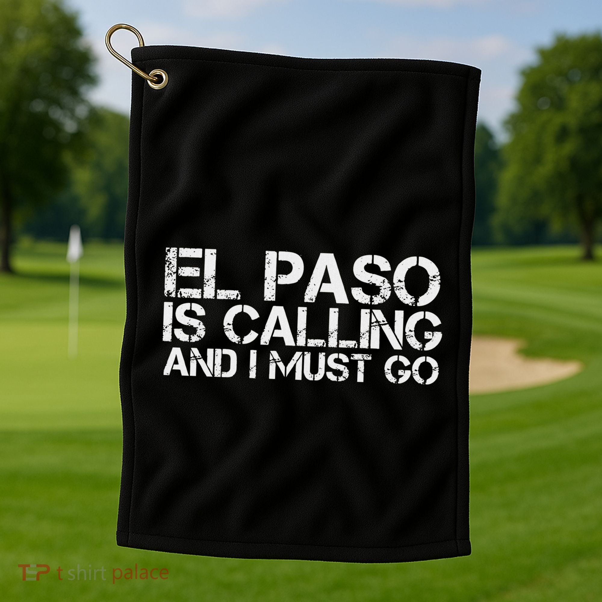 El Paso Tx Texas Funny City Trip Home Roots Usa Gift Golf Towel