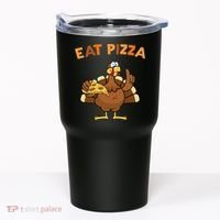Eat Pizza Turkey Thanksgiving Funny Tumbler thumb 0