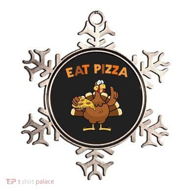 Eat Pizza Turkey Thanksgiving Funny Ornament