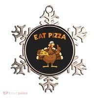 Eat Pizza Turkey Thanksgiving Funny Ornament thumb 0