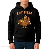 Eat Pizza Turkey Thanksgiving Funny Kids Hoodie thumb 4