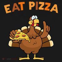 Eat Pizza Turkey Thanksgiving Funny Kids T-Shirt thumb 4