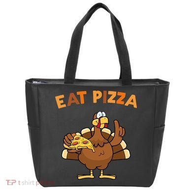 Eat Pizza Turkey Thanksgiving Funny Tote Bag