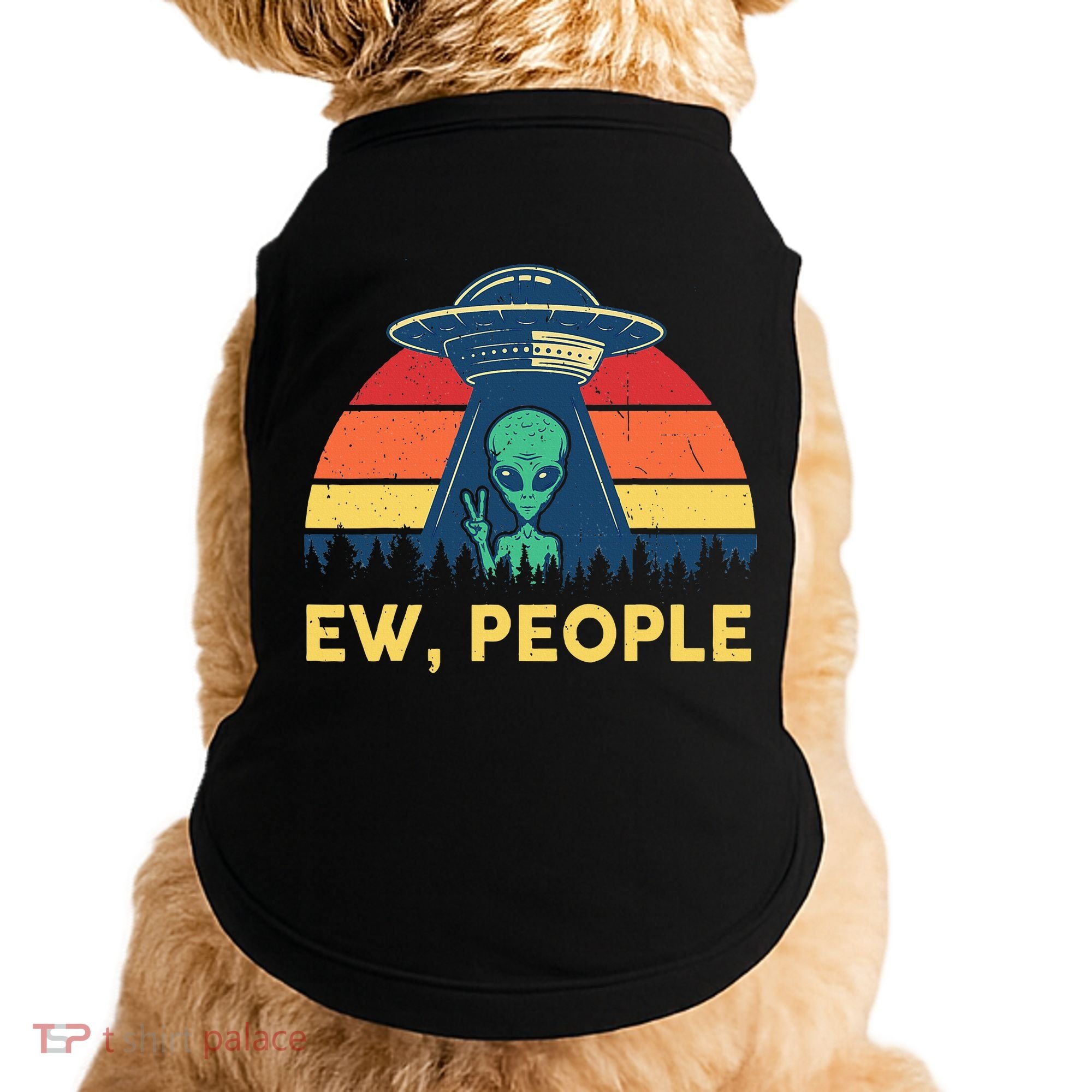 Ew People  Ufo Alien Costume Doggie Tank