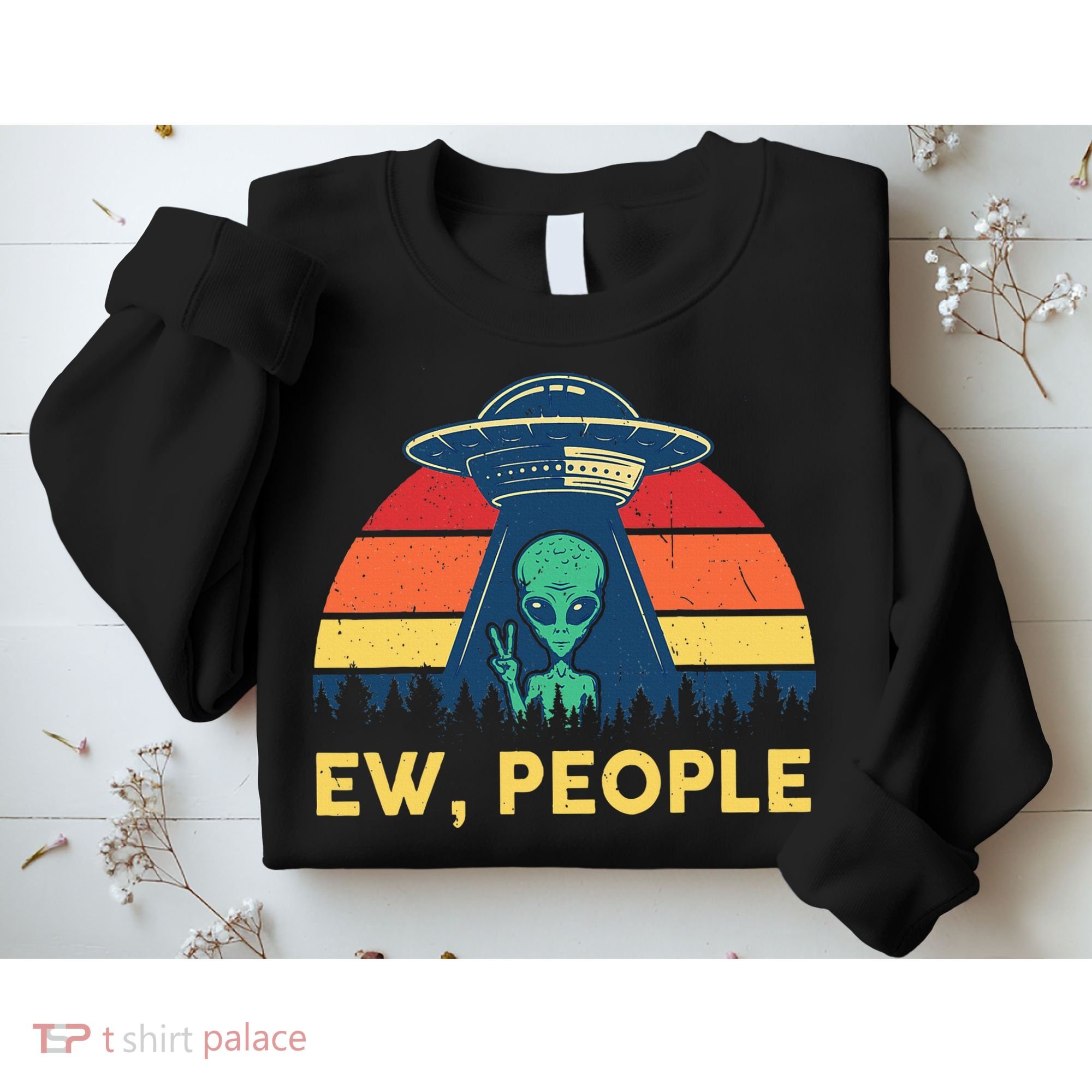 Ew People  Ufo Alien Costume Sweatshirt
