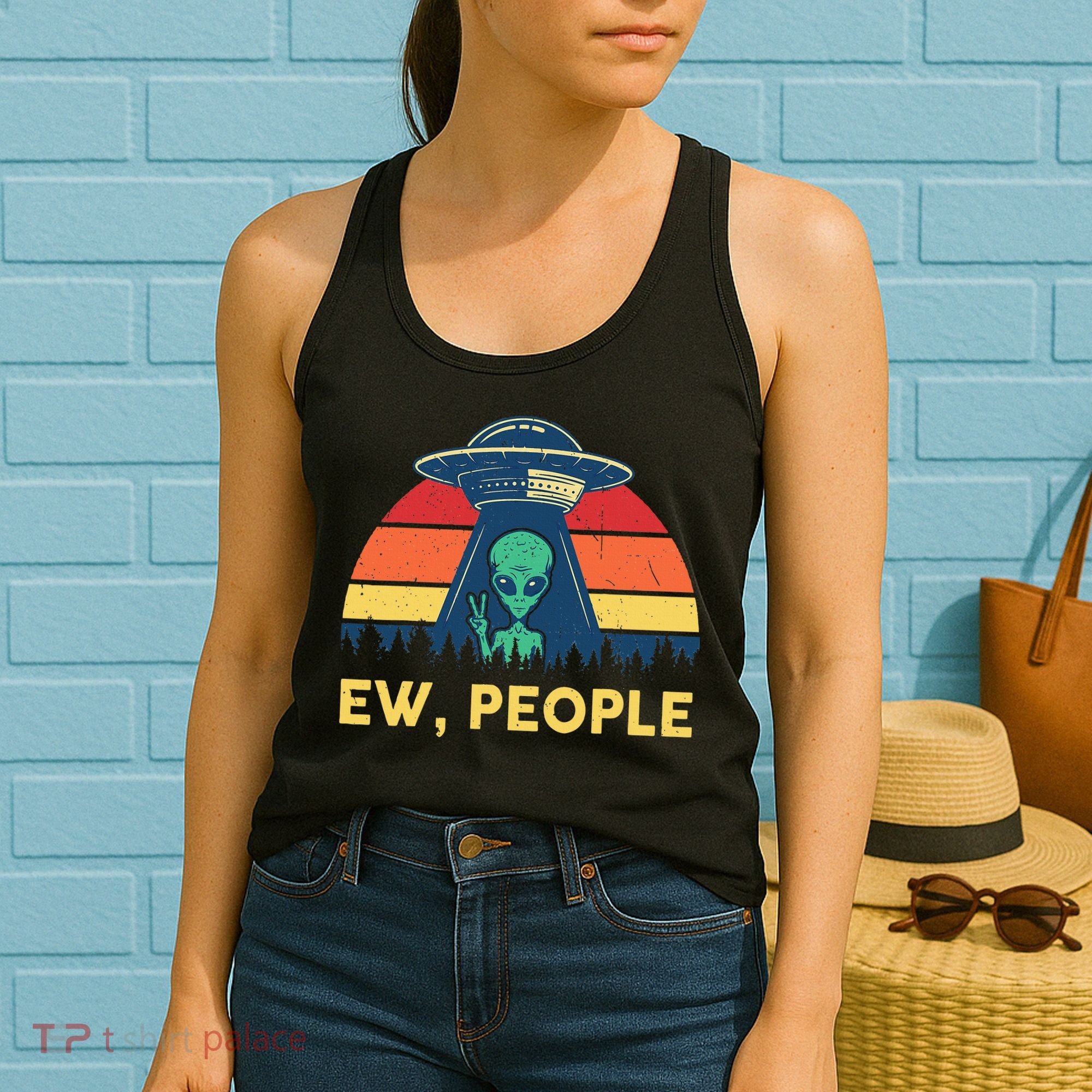 Ew People  Ufo Alien Costume Women's Tank Top