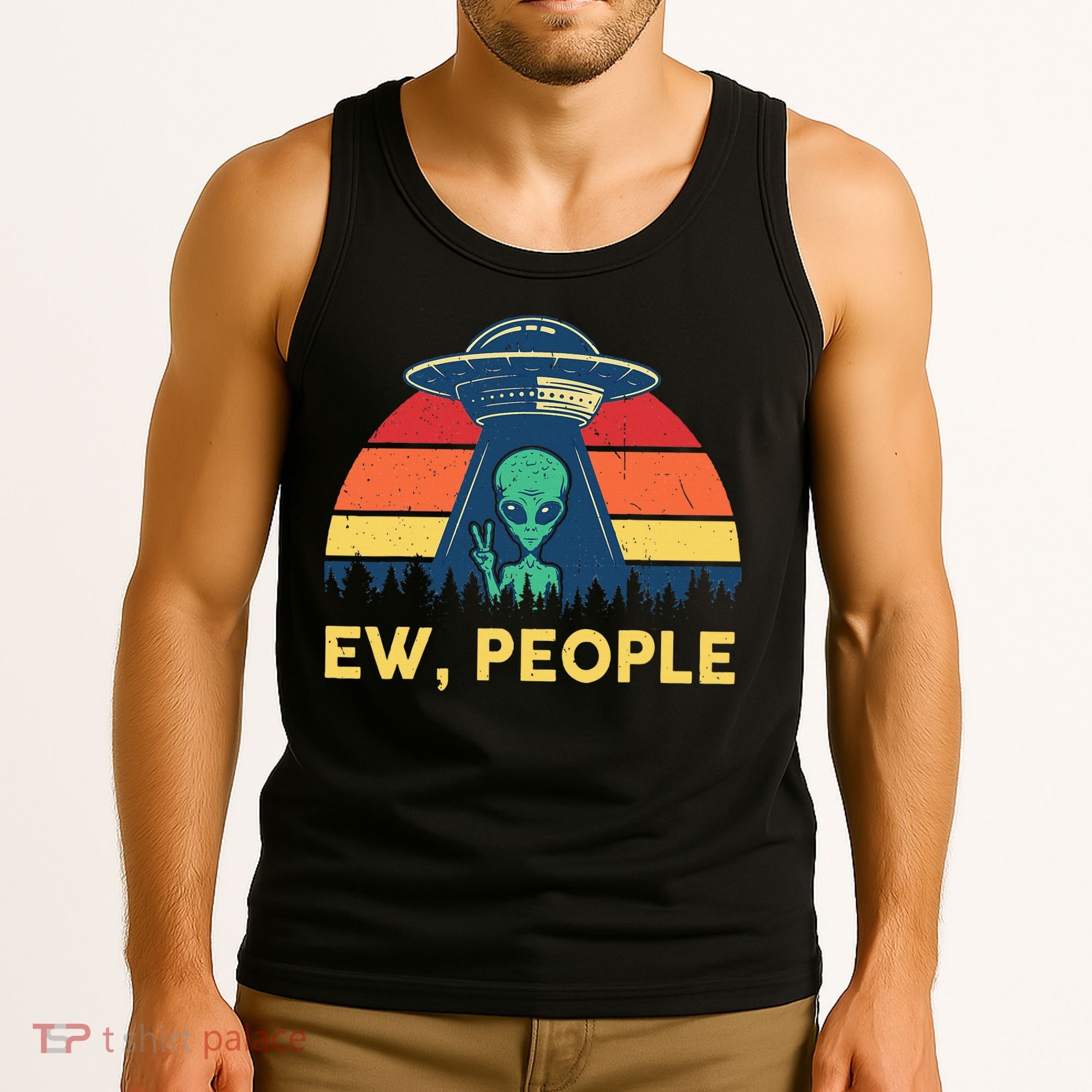 Ew People  Ufo Alien Costume Tank Top