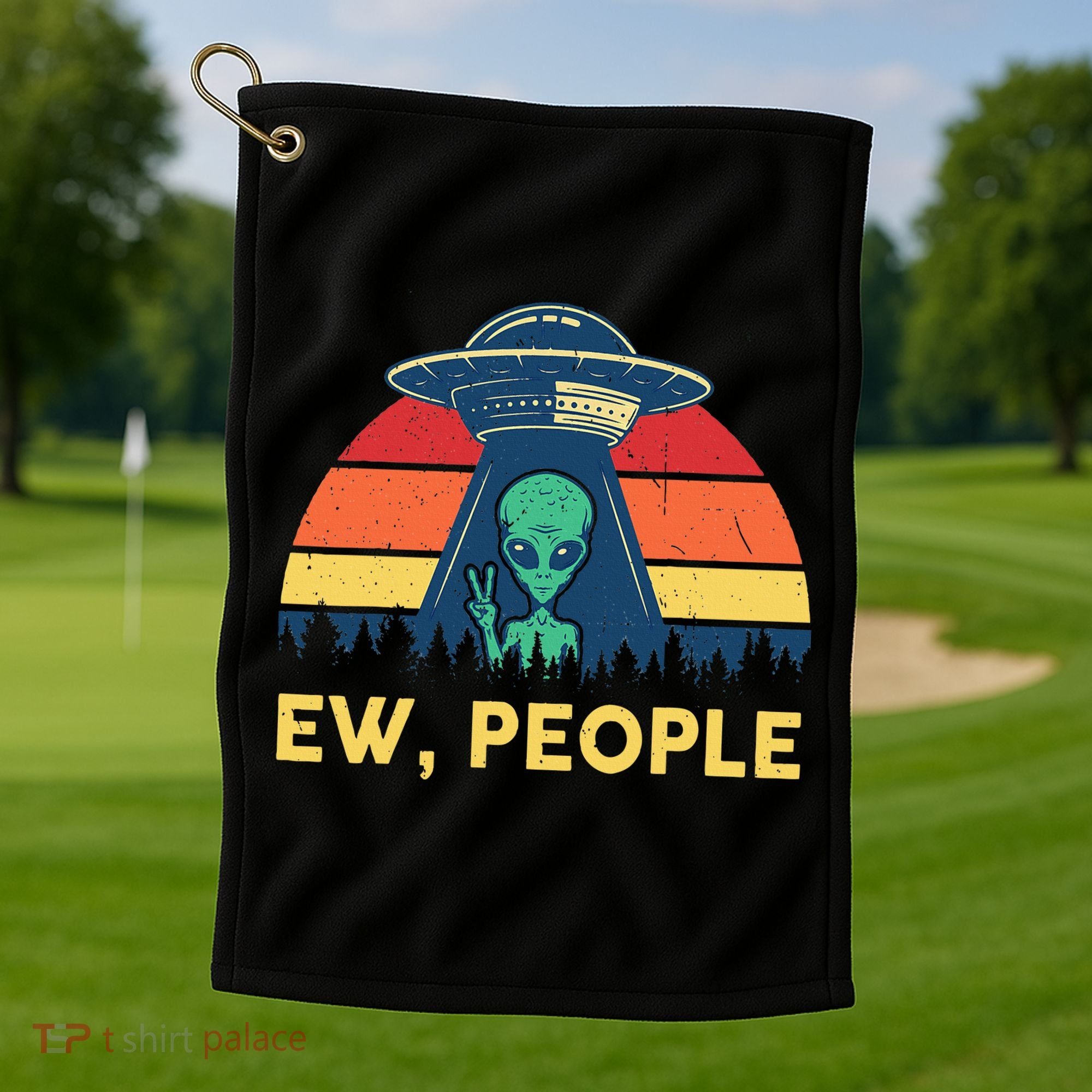 Ew People  Ufo Alien Costume Golf Towel