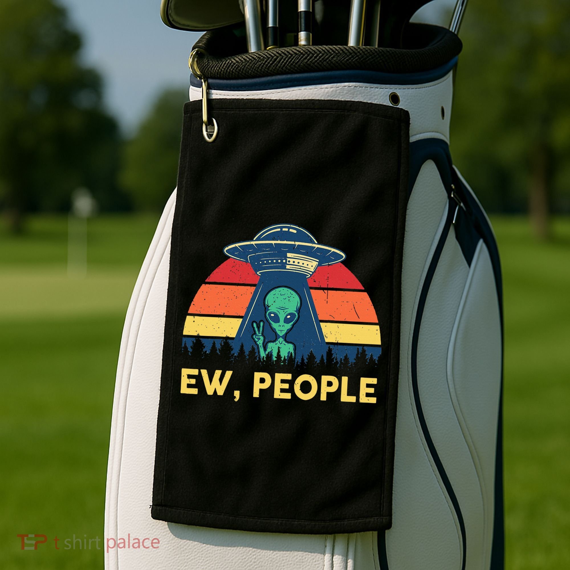 Ew People  Ufo Alien Costume Golf Towel