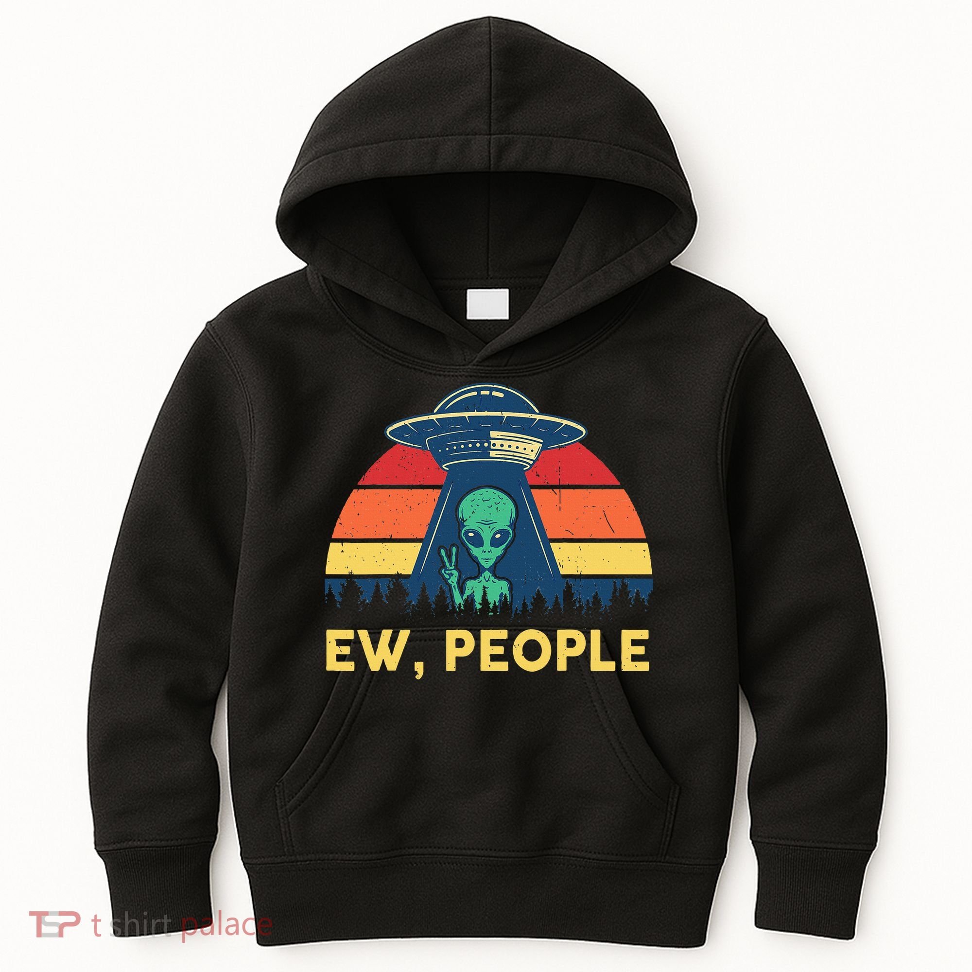 Ew People  Ufo Alien Costume Kids Hoodie