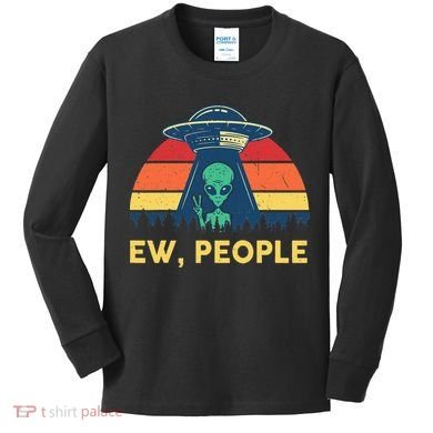 Ew People  Ufo Alien Costume Kids Long Sleeve Shirt