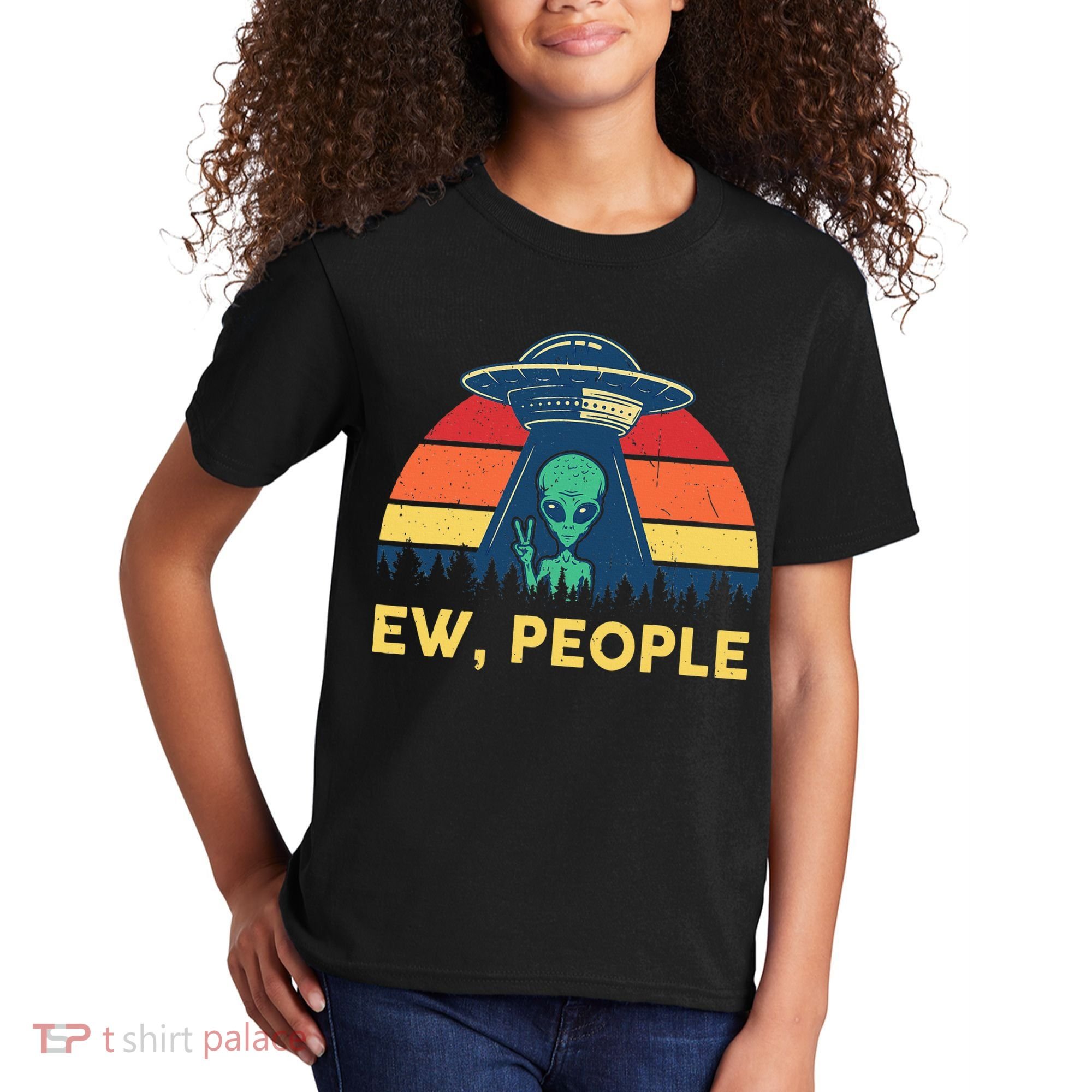 Ew People  Ufo Alien Costume Kids T-Shirt