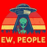 Ew People  Ufo Alien Costume Santa Hat thumb 1