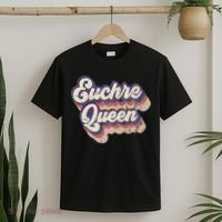 Euchre Queen Euchre Card Game Player Vintage Euchre T-Shirt thumb 2