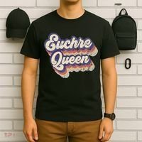 Euchre Queen Euchre Card Game Player Vintage Euchre T-Shirt thumb 6