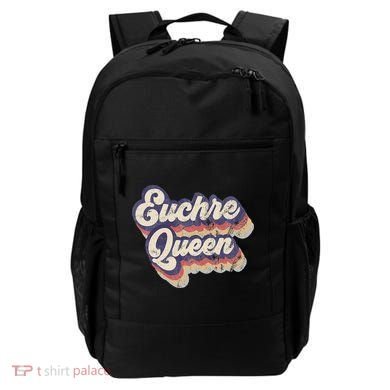 Euchre Queen Euchre Card Game Player Vintage Euchre Backpack