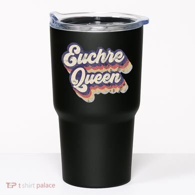 Euchre Queen Euchre Card Game Player Vintage Euchre Tumbler