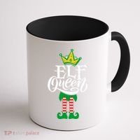 Elf Queen Matching Family Group Elf Squad Christmas Gift Cool Gift Coffee Mug thumb 1