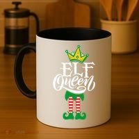 Elf Queen Matching Family Group Elf Squad Christmas Gift Cool Gift Coffee Mug thumb 4