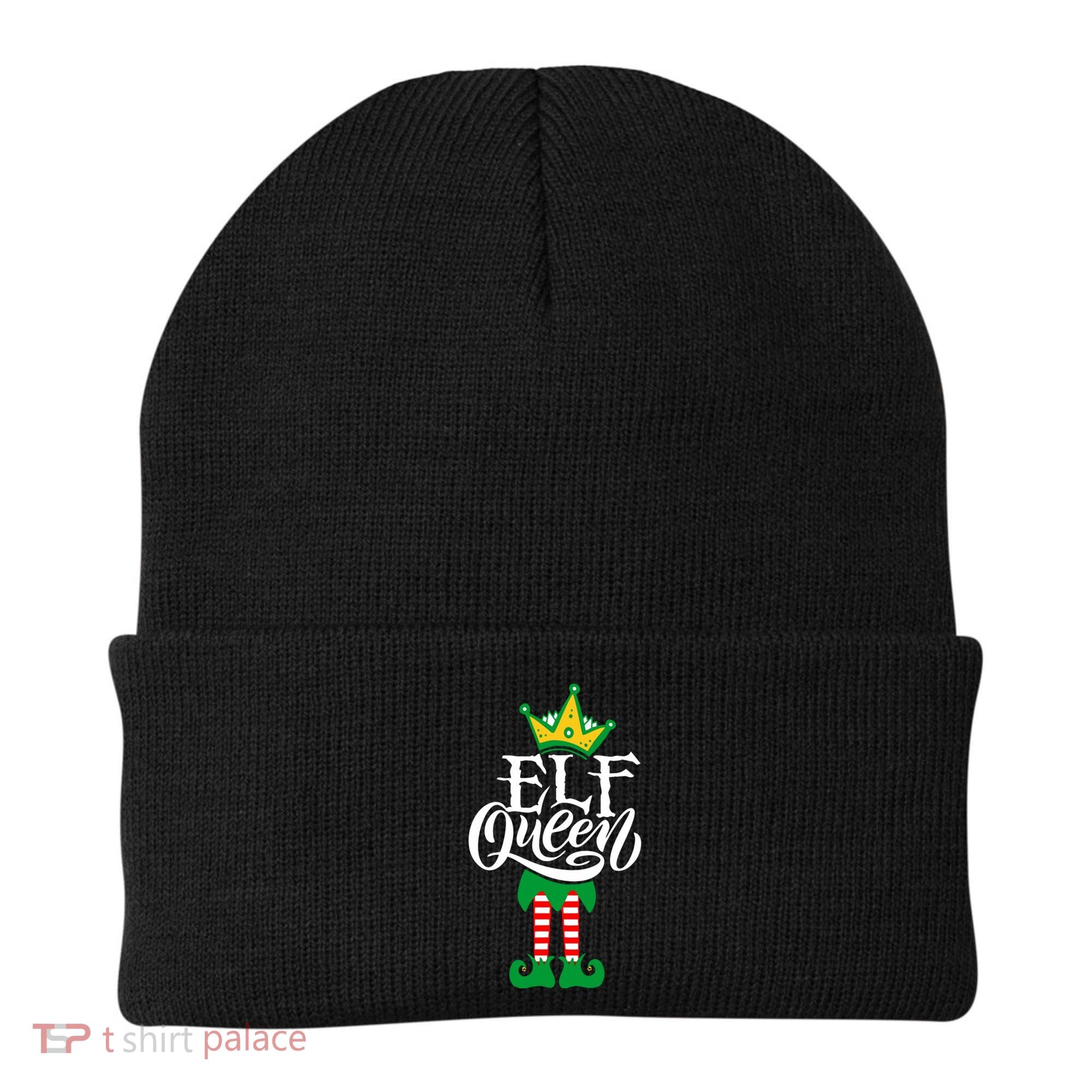 Elf Queen Matching Family Group Elf Squad Christmas Gift Cool Gift Beanie