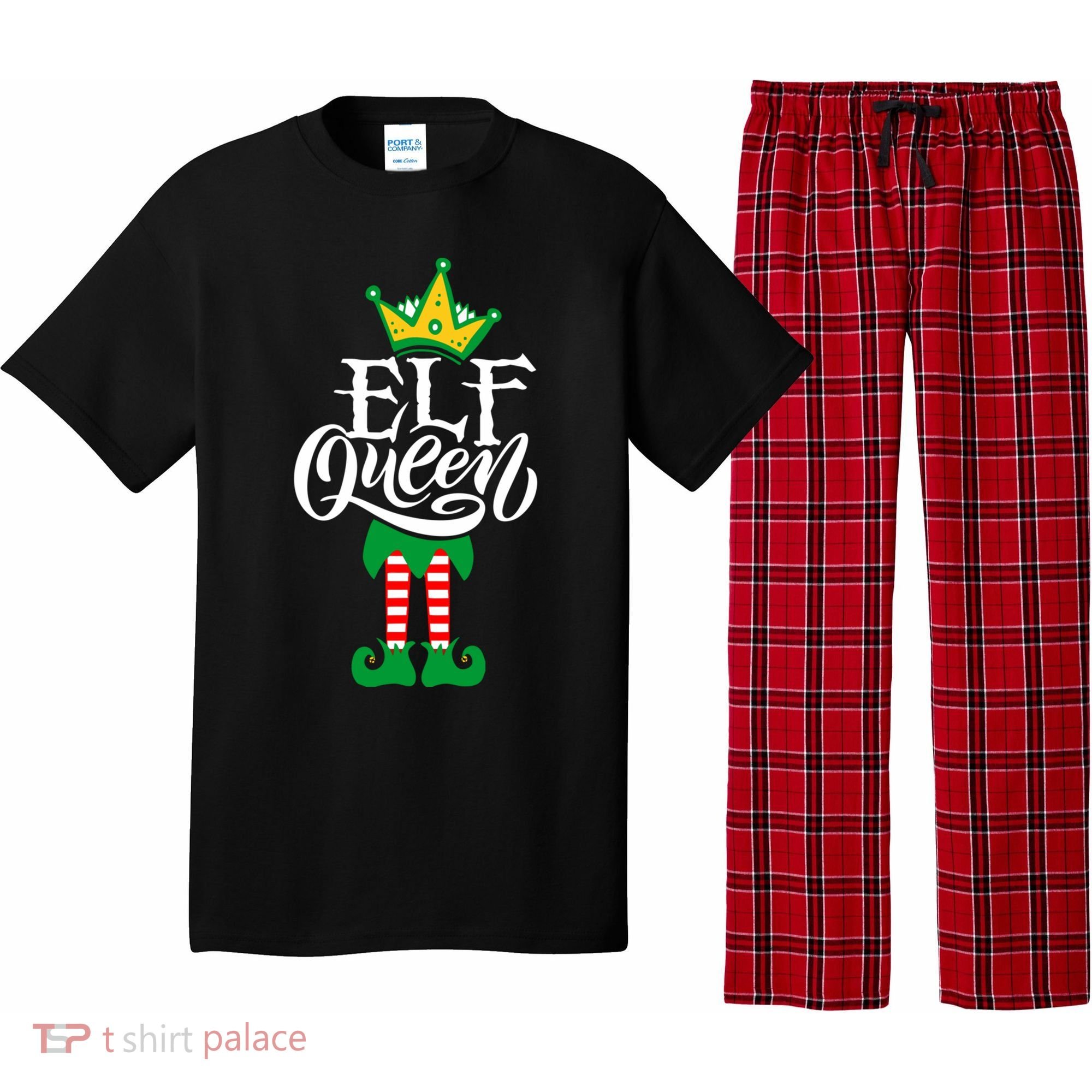Elf Queen Matching Family Group Elf Squad Christmas Gift Cool Gift Pajama Set