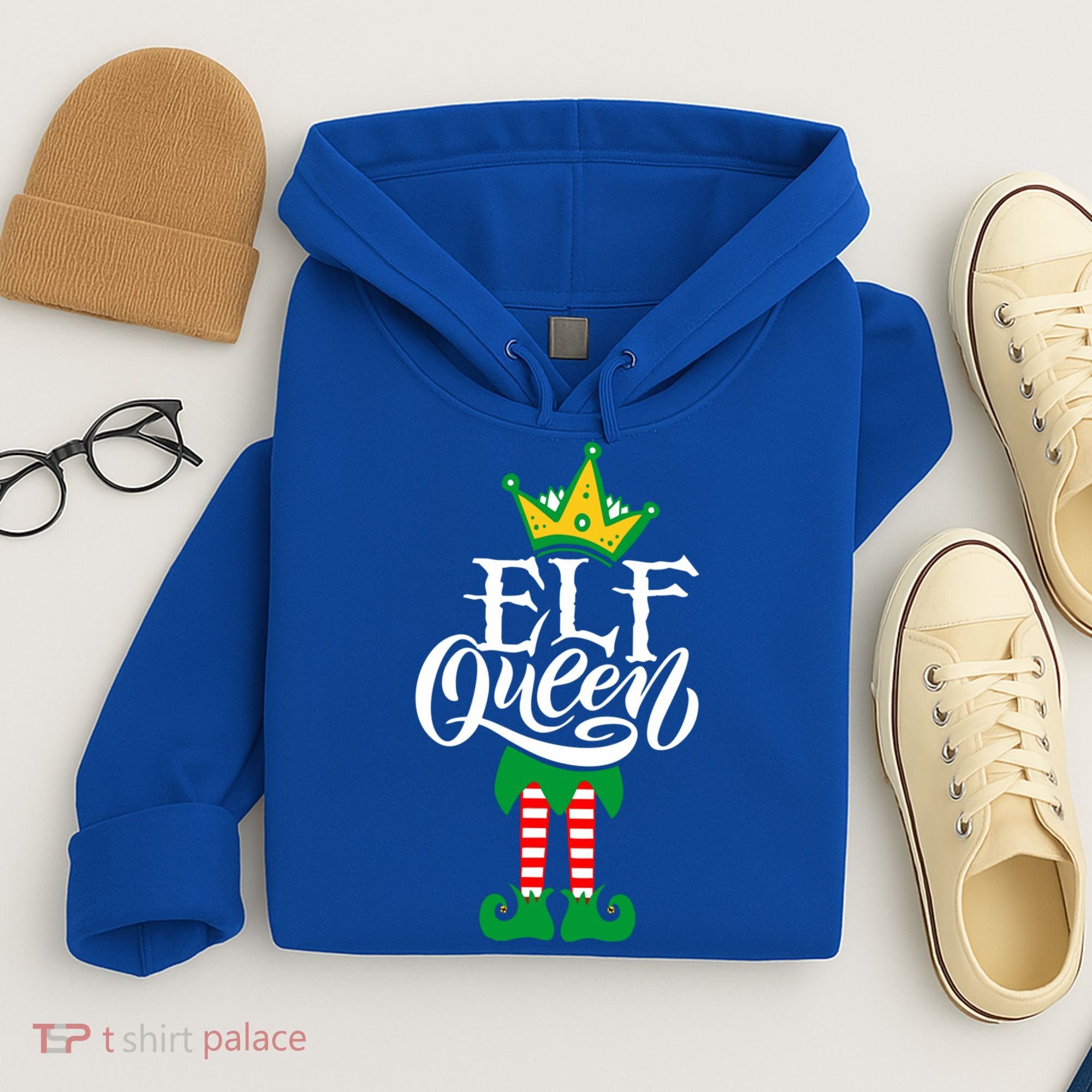 Elf Queen Matching Family Group Elf Squad Christmas Gift Cool Gift Hoodie