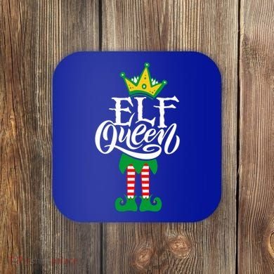 Elf Queen Matching Family Group Elf Squad Christmas Gift Cool Gift Coaster