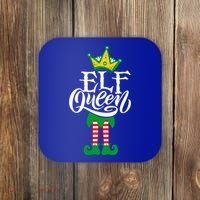 Elf Queen Matching Family Group Elf Squad Christmas Gift Cool Gift Coaster thumb 0