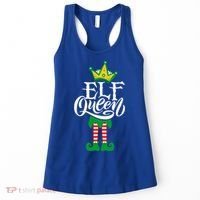 Elf Queen Matching Family Group Elf Squad Christmas Gift Cool Gift Women's Tank Top thumb 0