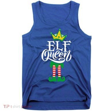Elf Queen Matching Family Group Elf Squad Christmas Gift Cool Gift Tank Top