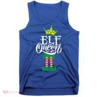 Elf Queen Matching Family Group Elf Squad Christmas Gift Cool Gift Tank Top thumb 0