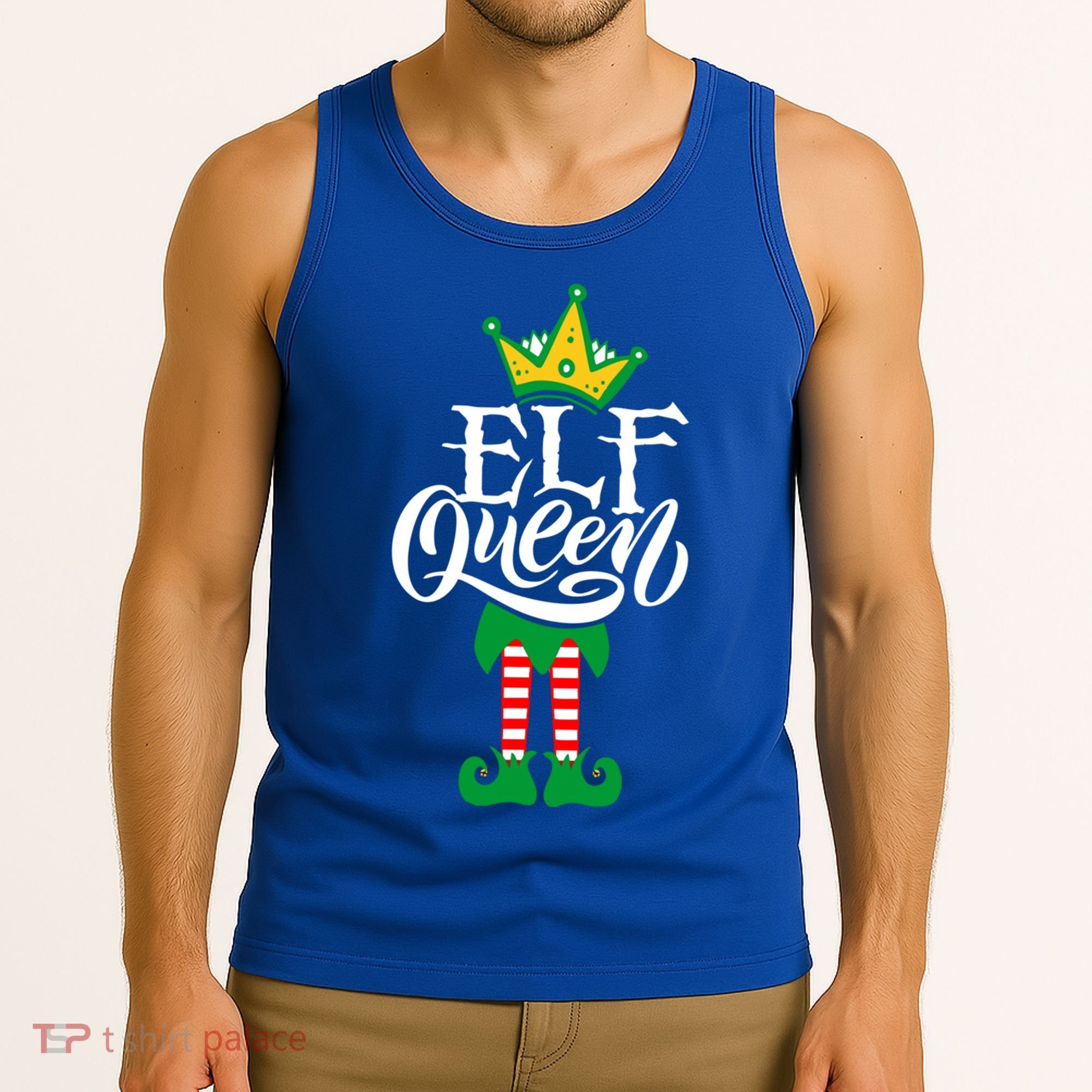 Elf Queen Matching Family Group Elf Squad Christmas Gift Cool Gift Tank Top
