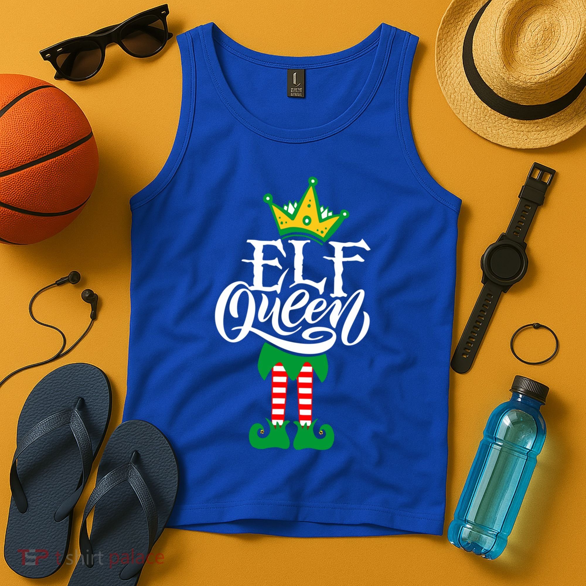 Elf Queen Matching Family Group Elf Squad Christmas Gift Cool Gift Tank Top