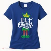Elf Queen Matching Family Group Elf Squad Christmas Gift Cool Gift Women's T-Shirt thumb 0