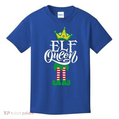 Elf Queen Matching Family Group Elf Squad Christmas Gift Cool Gift Kids T-Shirt