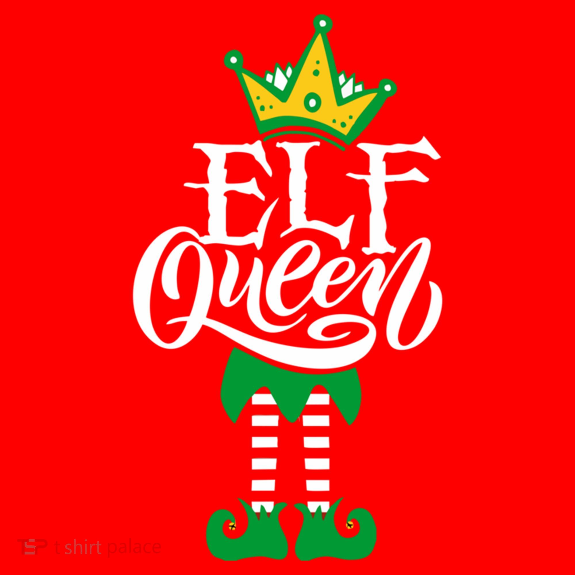 Elf Queen Matching Family Group Elf Squad Christmas Gift Cool Gift Santa Hat