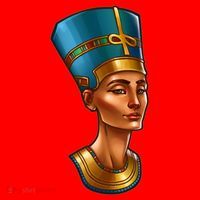 Egyptian Queen Nefertiti Cute Gift Santa Hat thumb 1