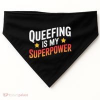 Embarassing Queef Queen Queefed Inappropriate Fart Queefing USA-Made Doggie Bandana thumb 0
