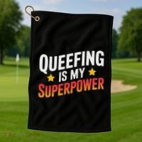Embarassing Queef Queen Queefed Inappropriate Fart Queefing Golf Towel thumb 1