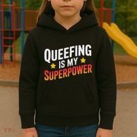 Embarassing Queef Queen Queefed Inappropriate Fart Queefing Kids Hoodie thumb 3