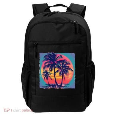 Eighties Retro 80s Style Beach Palm Trees Summer Gift Backpack
