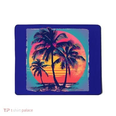 Eighties Retro 80s Style Beach Palm Trees Summer Gift Mousepad