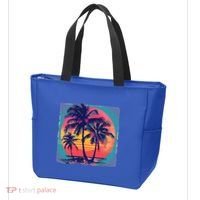 Eighties Retro 80s Style Beach Palm Trees Summer Gift Tote Bag thumb 3