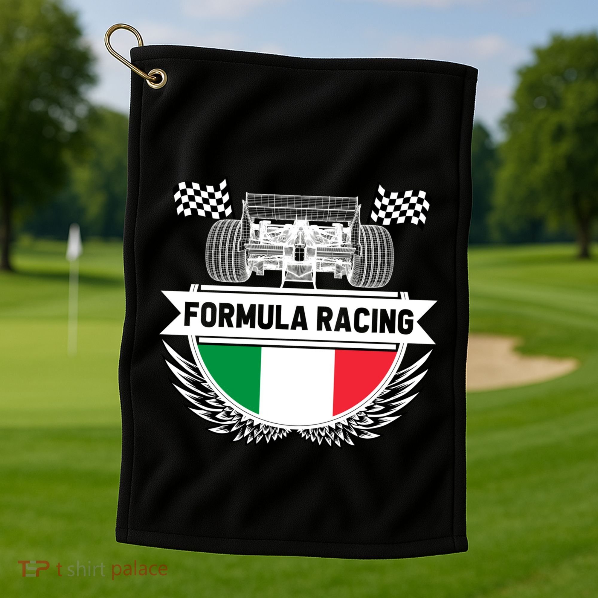 Emilia Romagna Auto Race Italy Flag Formula Racing Car Fan Cool Gift Golf Towel