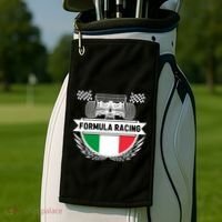 Emilia Romagna Auto Race Italy Flag Formula Racing Car Fan Cool Gift Golf Towel thumb 2