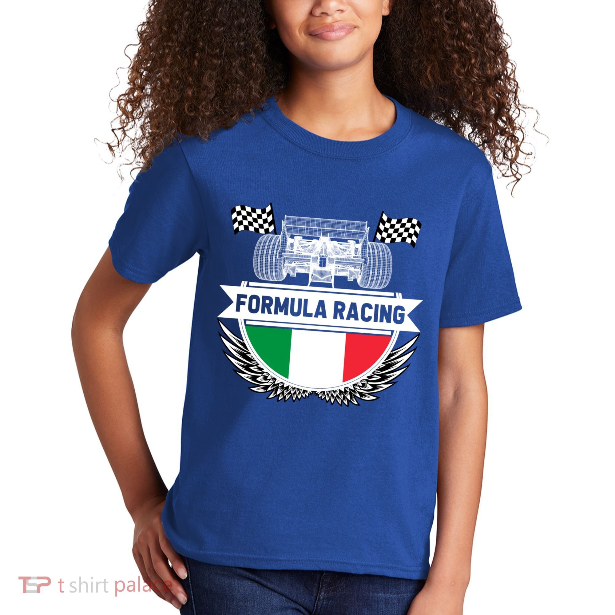 Emilia Romagna Auto Race Italy Flag Formula Racing Car Fan Cool Gift Kids T-Shirt