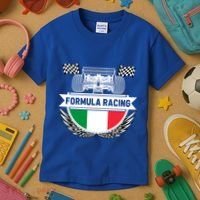 Emilia Romagna Auto Race Italy Flag Formula Racing Car Fan Cool Gift Kids T-Shirt thumb 3